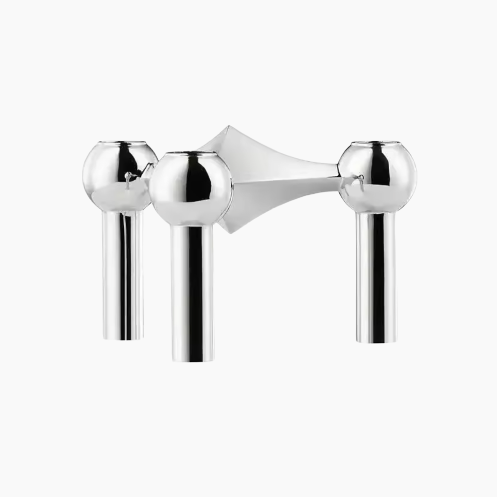 Ljusstake Silver i rostfritt stål