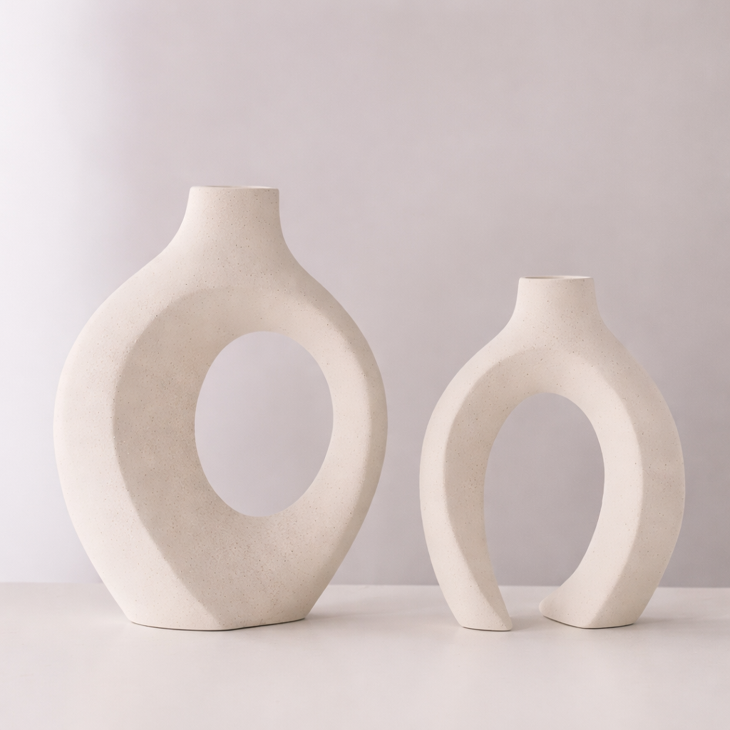 Skulptural Keramikvas – Set om 2